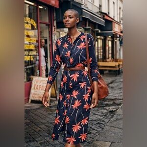 Sézane Vic Dress in Printed Petal Viscose FR 34 / US 2